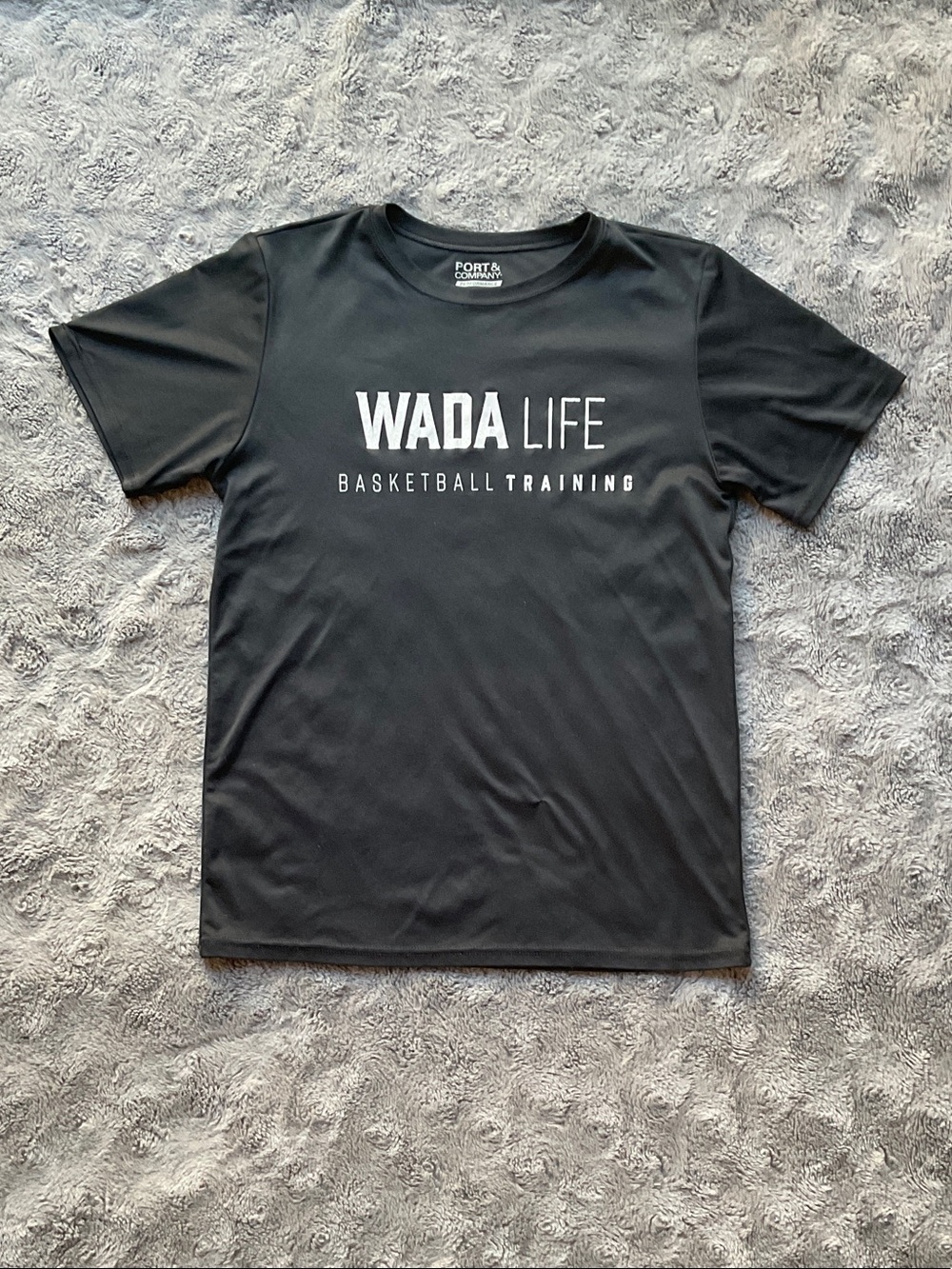 Black Basketball Training Tee- dry fit